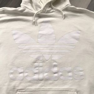 Adidas Creme/White Hoodie Oversized